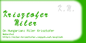 krisztofer miler business card